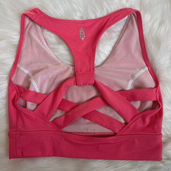 Free People Movement Pink Lightning Synergy Active Brami Size Small - Picture 1 of 8